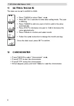 Предварительный просмотр 8 страницы Topcom HBM Watch 1000 User Manual