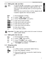 Preview for 7 page of Topcom SOLOGIC B901 COMBO Short User Manual