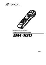 Preview for 1 page of Topcon BM-100 Series Instruction Manual