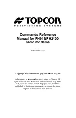 Topcon FH2400 Command Reference Manual preview