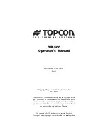 Preview for 3 page of Topcon GB-500 Operator'S Manual