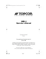 Topcon GMS-2 Operator'S Manual preview