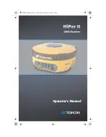 Topcon HiPer II Operator'S Manual preview