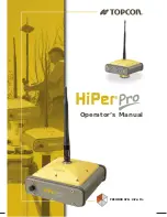 Topcon HiPer Pro Operator'S Manual preview