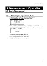 Предварительный просмотр 25 страницы Topcon Luminance Colorimeter BM-5AC Instruction Manual