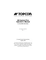 Preview for 3 page of Topcon MACHINE CONTROL AG System Five Operator'S Manual