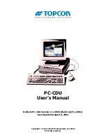 Topcon PC-CDU User Manual preview