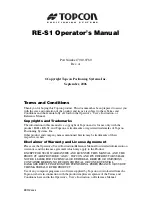 Предварительный просмотр 2 страницы Topcon RE-S1 Operator'S Manual