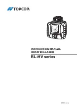 Preview for 1 page of Topcon RL-HV Series Instruction Manual