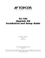 Preview for 3 page of Topcon SL-100 Installation And Setup Gude