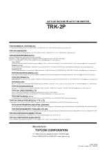 Preview for 118 page of Topcon TRK-2P User Manual