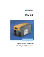 Preview for 1 page of Topcon TRL-35 Operator'S Manual