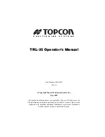 Preview for 3 page of Topcon TRL-35 Operator'S Manual