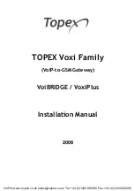 Preview for 1 page of Topex VoiBRIDGE Installation Manual