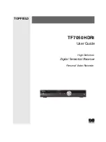 Topfield TF 7050 HDRt User Manual preview