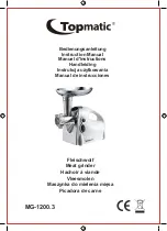 Preview for 1 page of Topmatic MG-1200.3 Instruction Manual