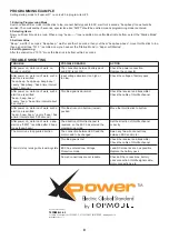 Предварительный просмотр 8 страницы Topmodel XPower XREG80HV User Manual