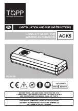 Предварительный просмотр 1 страницы TOPP ACK5 Installation And Use Instructions And Warnings