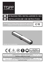 TOPP C15 Series Installation And Use Instructions Manual предпросмотр