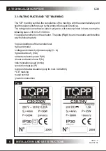 Предварительный просмотр 6 страницы TOPP C30 Installation And Use Instructions Manual