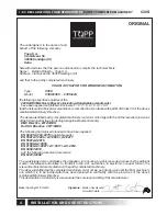 Предварительный просмотр 4 страницы TOPP C30S/230V Installation And Instructions Manual