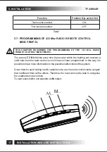 Предварительный просмотр 43 страницы TOPP TF24R Installation And Use Instructions Manual