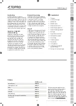 Preview for 21 page of TOPRO 814785 Instructions For Use Manual