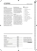 Preview for 9 page of TOPRO 815430 Instructions For Use Manual