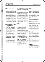 Preview for 20 page of TOPRO 815430 Instructions For Use Manual