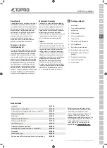 Preview for 27 page of TOPRO 815430 Instructions For Use Manual