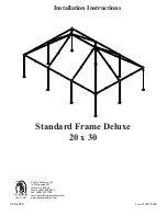 TopTec Products Standard Frame Deluxe 20 x 30 Installation Instructions preview