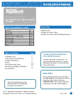 Toptech TT-N-851 Installation Manual preview