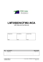 Предварительный просмотр 1 страницы TOPWAY DISPLAYS LMT050DNCFWU-NCA User Manual