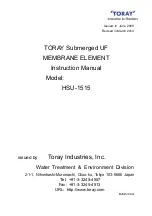 Toray HSU-1515 Instruction Manual preview