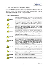 Preview for 8 page of Toray NHP210 Series Instruction Manual