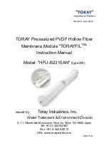 Предварительный просмотр 1 страницы Toray TORAYFIL HFU-B2315AN Instruction Manual