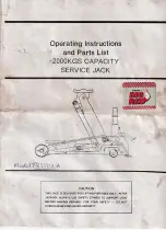 Preview for 1 page of Torin BigRed T83502A Operating Lnstructions And Parts List