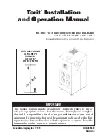 Torit Downflo SDF-2 Installation And Operation Manual preview