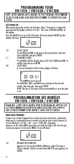 Preview for 8 page of Tork EW101B Instruction Manual