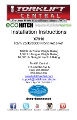 Preview for 1 page of Torklift central X7910 Installation Instructions Manual