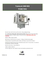 Tormach PCNC1100 Operating Instructions Manual preview