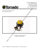 Предварительный просмотр 1 страницы Tornado 93282 Operation & Maintenance Manual