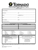 Предварительный просмотр 11 страницы Tornado 98145 Operation Manual