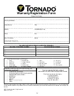 Preview for 16 page of Tornado 98226 PRO 500 OZ Operation & Maintenance Manual