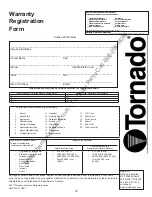 Preview for 20 page of Tornado 99790 Operation & Maintenance Manual