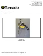 Preview for 1 page of Tornado Marathon 350 98132 Operation & Maintenance Manual