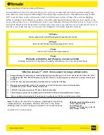 Preview for 2 page of Tornado Marathon 350 98132 Operation & Maintenance Manual