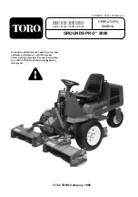 Toro 02000 GROUNDS PRO 2000 Operator'S Manual preview