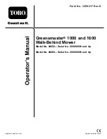 Toro 04052 Greensmaster 1000 Operator'S Manual preview