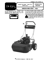 Toro 04060 Greensmaster 1600 Operator'S Manual preview